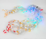 Coaxial Multi Color LED Icicle Lights on White Wire 150 Bulbs