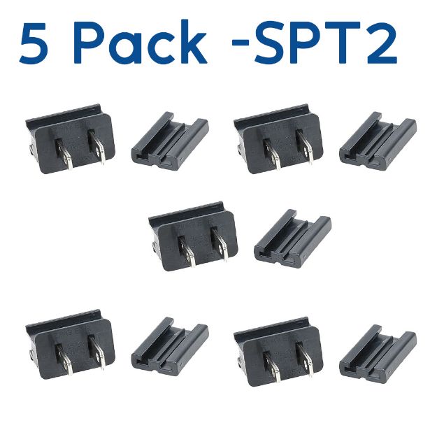 SPT-2 Male Plugs Black - 5 Pack