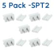 SPT-2 Male Plugs White - 5 Pack