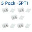 SPT-1 Male Plugs White - 5 Pack