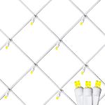 Yellow LED Net Lights, White Wire 4x6