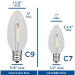 Warm White C7 LED Plastic Filament Replacement Bulbs 25 Pack
