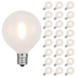 Frosted White - G40 - Plastic Filament LED Replacement Bulbs - 25 Pack
