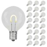 Warm White G50 U-Shaped LED Plastic Flex Filament Replacement Bulbs 25 Pack
