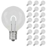 Pure White G50 U-Shaped LED Plastic Flex Filament Replacement Bulbs 25 Pack