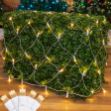 Warm White LED Net Lights 4x6 White Wire