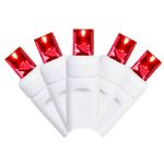 Red LED Net Lights, White Wire 4x6