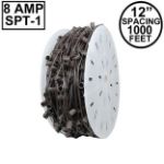Novelty Lights Select C9 1000' Spool 12" Spacing 8 Amp SPT-1 Brown Wire