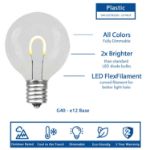 Warm White G40 U-Shaped LED Plastic Flex Filament Replacement Bulbs 25 Pack