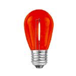 Red S14 LED Plastic Filament Medium Base e26 Bulbs  - 5pk