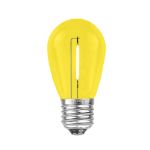 Yellow S14 LED Plastic Filament Medium Base e26 Bulbs  - 25pk