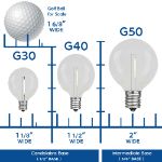 Yellow LED G50 Plastic Filament LED Globe Bulbs - 25pk