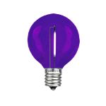 Purple LED G50 Plastic Filament LED Globe Bulbs - 25pk