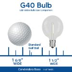 Pink - G40 - Plastic Filament LED Replacement Bulbs - 25 Pack