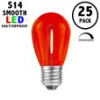 Red S14 LED Plastic Filament Medium Base e26 Bulbs  - 25pk