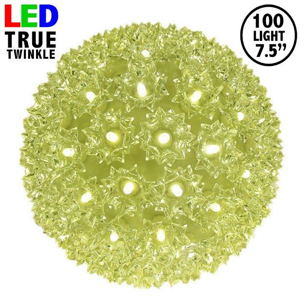 100 *NEW* True Twinkle Warm White LED 7.5" Sphere