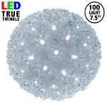 100 *NEW* True Twinkle Pure White LED 7.5" Sphere