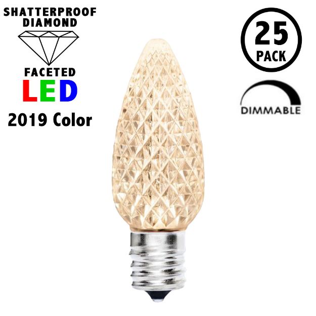 Old Color Warm White C9 LED Replacement Bulbs 25 Pack 