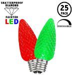 Red/Green C9 LED Replacement Bulbs 25 Pack