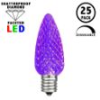 Purple C9 LED Replacement Bulbs 25 Pack 