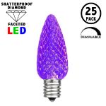 Purple C9 LED Replacement Bulbs 25 Pack 