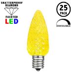 Yellow C9 LED Replacement Bulbs 25 Pack 
