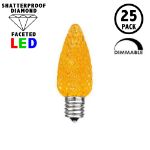 Amber/Orange C7 LED Replacement Bulbs 25 Pack