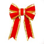 8" Red w/Gold Trim 3D Bow