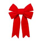 8" Red 3D Velvet Bow