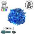 Coaxial 25 LED Blue 6" Spacing Green Wire