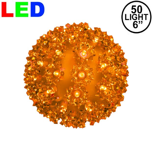 50 Orange LED 6" Sphere