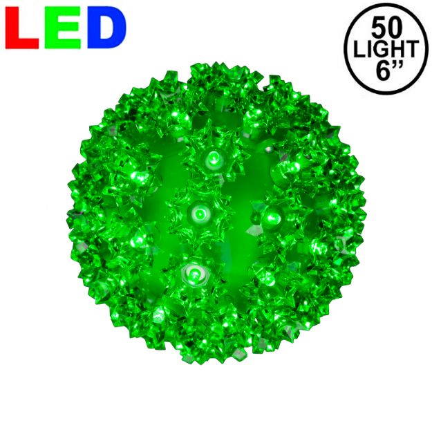 50 Green LED 6" Sphere