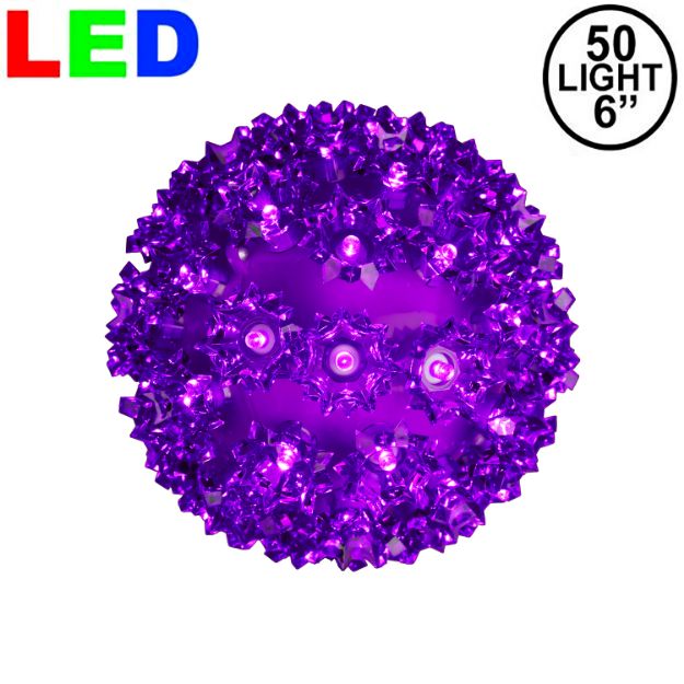 50 Purple LED 6" Sphere