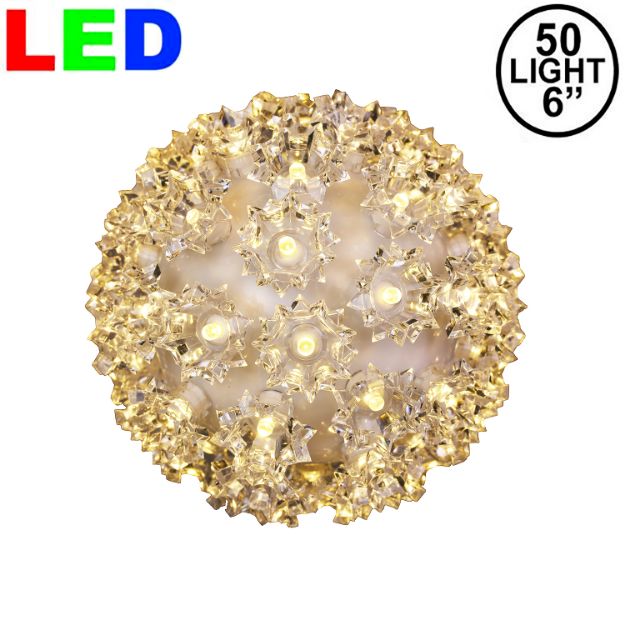 50 Warm White LED 6" Sphere