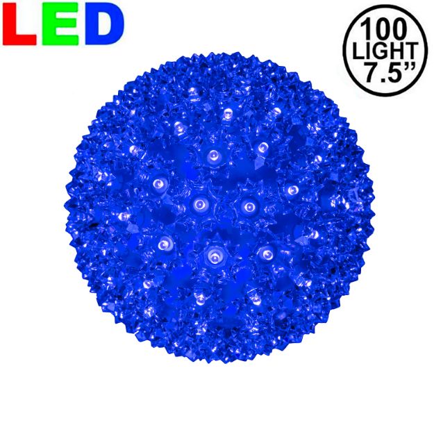 100 Blue LED 7.5" Sphere