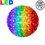 100 Rainbow LED 7.5" Sphere