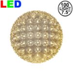 100 Warm White LED 7.5" Sphere 