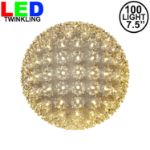 100 Warm White Twinkle LED 7.5" Sphere