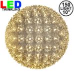 150 Warm White Twinkle LED 10" Sphere