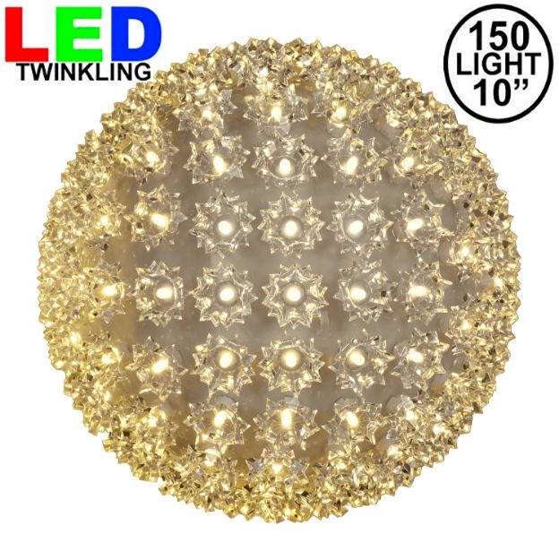 150 Warm White Twinkle LED 10" Sphere