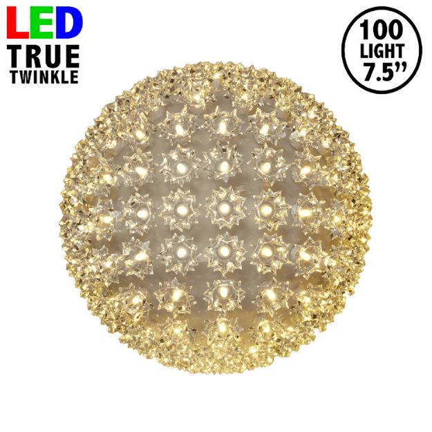 100 *NEW* True Twinkle Warm White LED 7.5" Sphere