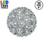 50 *NEW* True Twinkle Pure White LED 6" Sphere