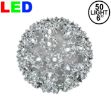 50 Twinkle LED 6" Sphere Pure White