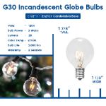 Clear G30 5 Watt Replacement Bulbs 25 Pack