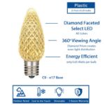 NL Select Pure White C9 LED Replacement Bulbs 25 Pack