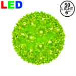 50 Lime Green LED 6" Sphere