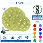 50 Lime Green LED 6" Sphere