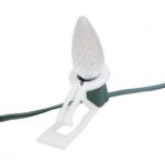 C9 Pro Decorator Kit - 250' LED Diamond Faceted Warm White Green Wire w/12" Bulb Spacing