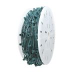 C9 Decorate Like a Pro® Kit - 1000' LED Diamond Faceted Warm White Green Wire w/12" Bulb Spacing