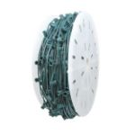 C9 Pro Decorator Kit - 1000' LED Diamond Faceted Warm White Green Wire w/12" Bulb Spacing